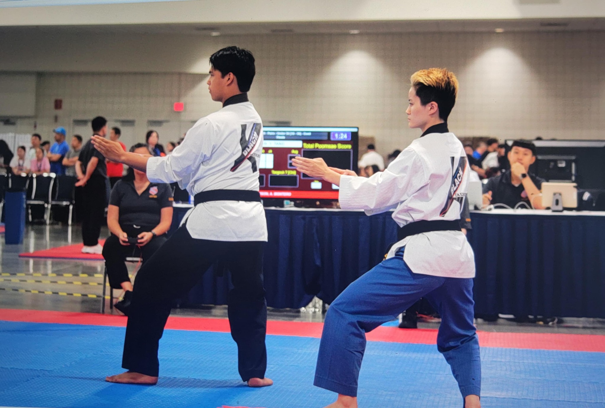 Students performing Taekwondo demonstration